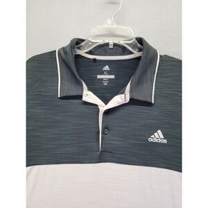 Adidas Golf Polo Shirt‎ Mens XL Black/White Golf Stretch Performance Lightweight